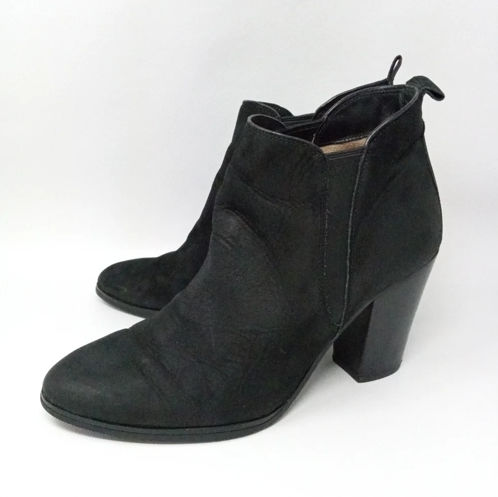 Michael Kors Back Leather Heeled Pull On Ankle Boots, Women's Size 9.5